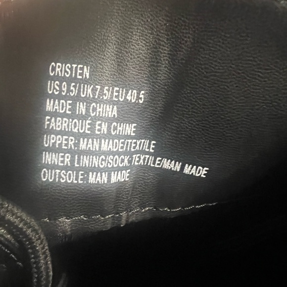 JustFab Cristen Black Combat Boot 9.5 - Picture 5 of 5